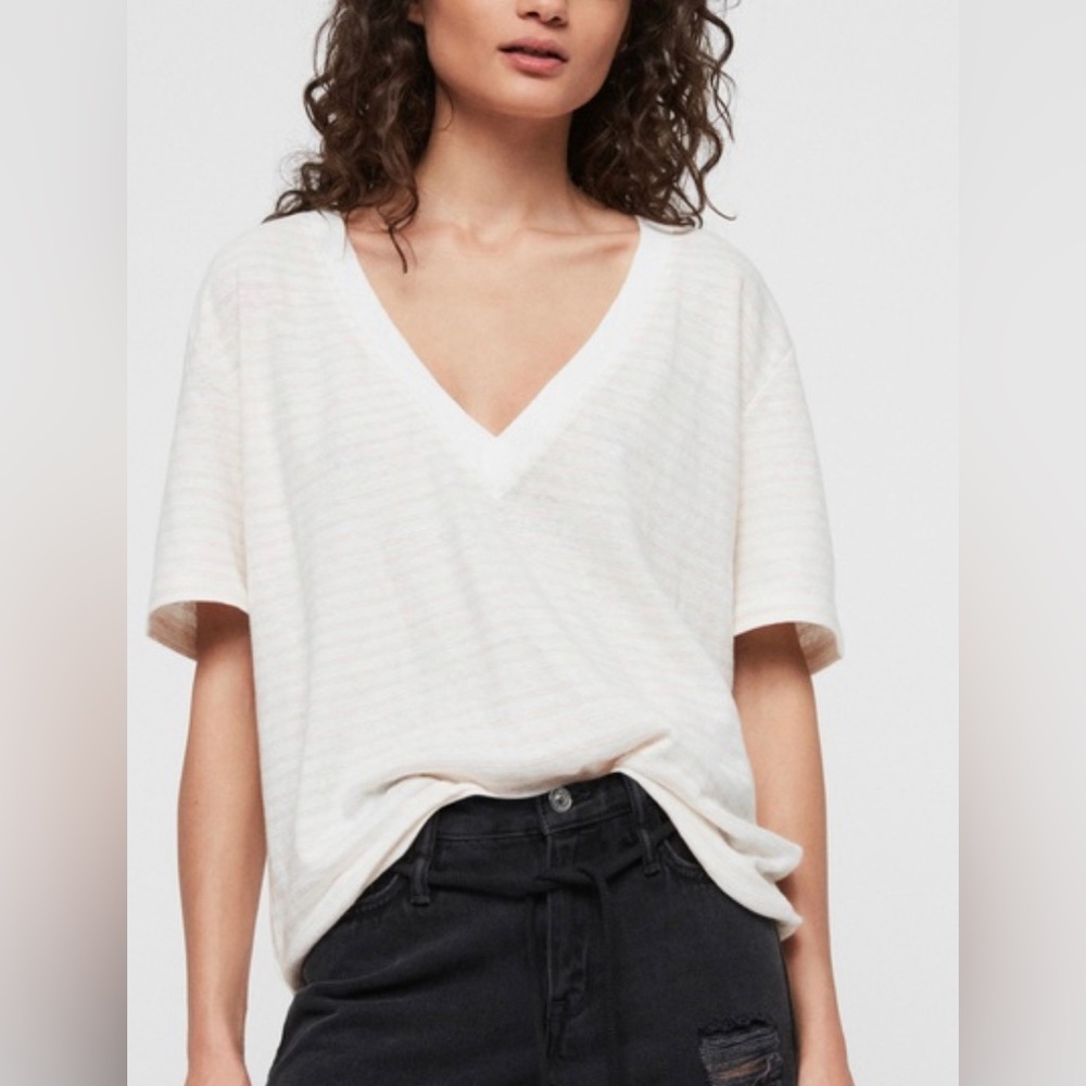 AllSaints Saro Stripe T-Shirt